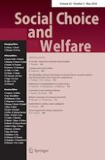 Social Choice and Welfare 3/2024