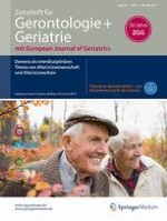 Zeitschrift für Gerontologie und Geriatrie 7/2017