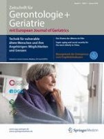 Zeitschrift für Gerontologie und Geriatrie 1/2018