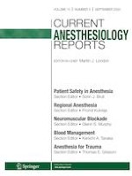 Current Anesthesiology Reports 3/2020