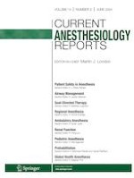 Current Anesthesiology Reports 2/2024
