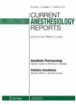 Current Anesthesiology Reports 1/2013