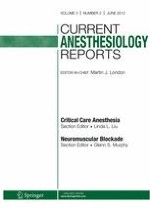 Current Anesthesiology Reports 2/2013