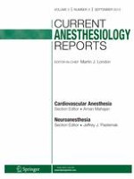 Current Anesthesiology Reports 3/2013