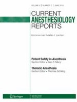 Current Anesthesiology Reports 2/2014