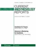 Current Anesthesiology Reports 3/2014