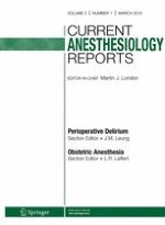 Current Anesthesiology Reports 1/2015