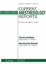 Current Anesthesiology Reports 2/2016