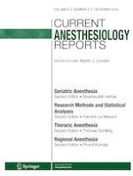 Current Anesthesiology Reports 4/2019