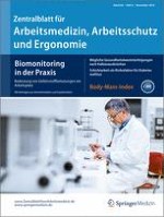 Zentralblatt für Arbeitsmedizin, Arbeitsschutz und Ergonomie 6/2014