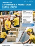 Zentralblatt für Arbeitsmedizin, Arbeitsschutz und Ergonomie 6/2018