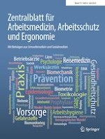 Zentralblatt für Arbeitsmedizin, Arbeitsschutz und Ergonomie 4/2023