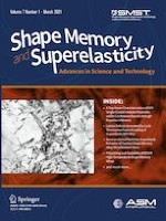 Shape Memory and Superelasticity 1/2021