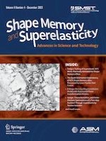 Shape Memory and Superelasticity 4/2022