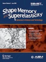 Shape Memory and Superelasticity 2/2023
