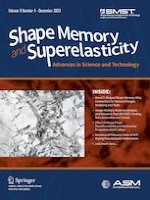 Shape Memory and Superelasticity 4/2023