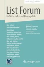 List Forum für Wirtschafts- und Finanzpolitik 4/2019