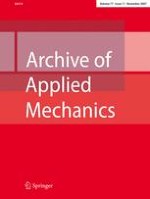 Archive of Applied Mechanics 11/2007