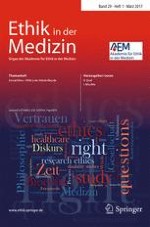 Ethik in der Medizin 1/2017