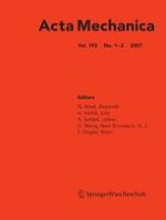 Acta Mechanica 1-2/2007