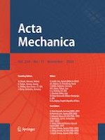Acta Mechanica 11/2023