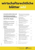 Wirtschaftsrechtliche Blätter 3/2011