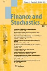 Finance and Stochastics 4/2015