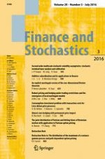 Finance and Stochastics 3/2016