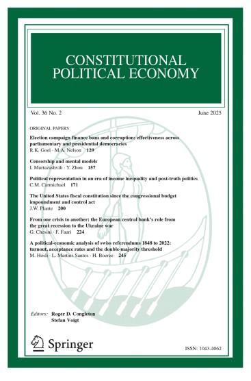 Constitutional Political Economy | springerprofessional.de