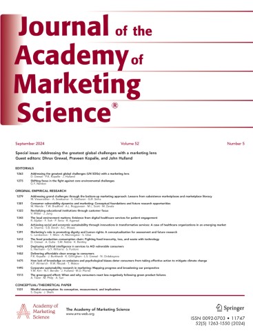 Journal of the Academy of Marketing Science | springerprofessional.de