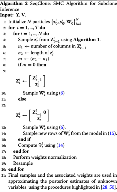 Seqclone Sequential Monte Carlo Based Inference Of Tumor Subclones Springerlink