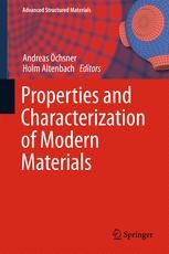 Properties and Characterization of Modern Materials |  springerprofessional.de