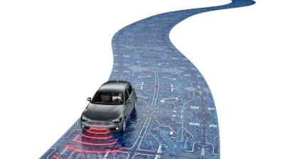 Datenhighway mit automatisiertem Fahrzeug