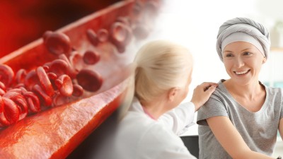 Thrombus und Patientin im Gespräch