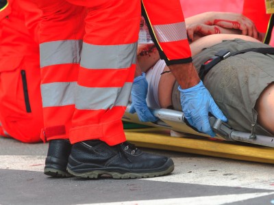 Verletzter auf Trage