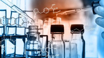 Labor mit Reagenzgläsern