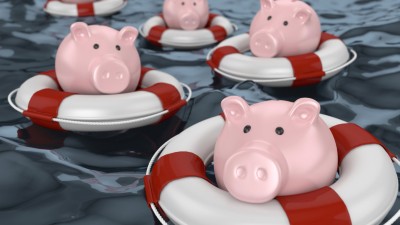 Schwein Rettungsring Not Hilfe