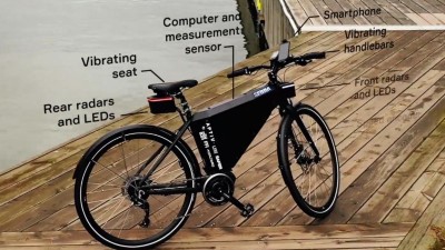 E-Bike-Prototyp mit radarbasiertem Assistenzsystem