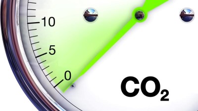 Anzeige eines Druckmessers für CO2-Gasflasche