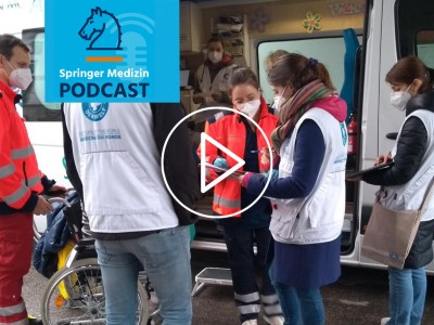 Arztmobil von Ärzte der Welt in München im Einsatz 2022