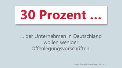 Weniger Offenlegungspflichten für Unternehmen