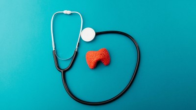 Thyroid and stethoscope