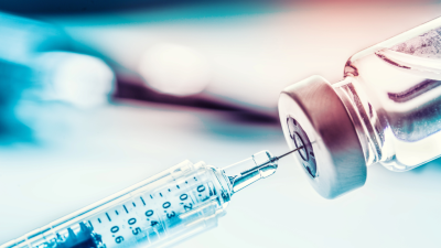 Syringe in vial