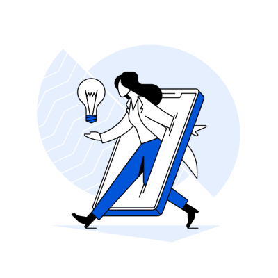 Doctor with a 'bright' idea concept image 