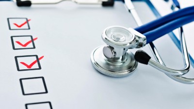 Checklist with stethoscope
