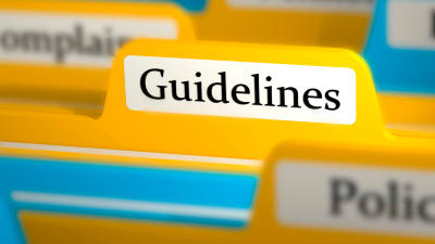 File folder with guidelines tab