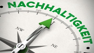 Kompass zeigt in Richtung Nachhaltigkeit 