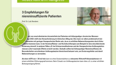 3 Empfehlungen für niereninsuffiziente Patienten