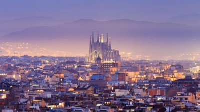 Dämmerung in Barcelona
