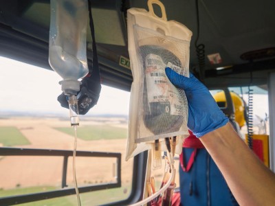 Bluttransfusion im Rettungshubschrauber